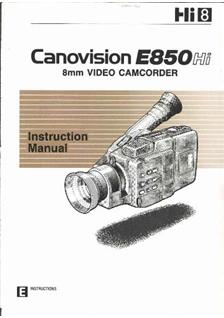 Canon E 850 Hi manual. Camera Instructions.